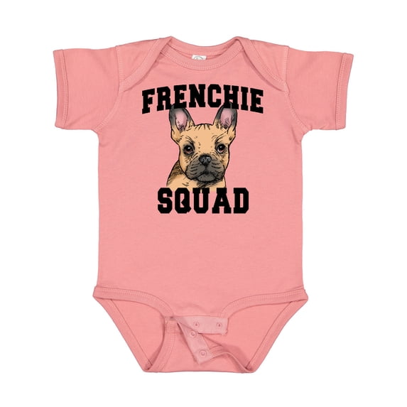 Inktastic Cute French Bulldog Frenchie Squad Boys or Girls Baby Bodysuit
