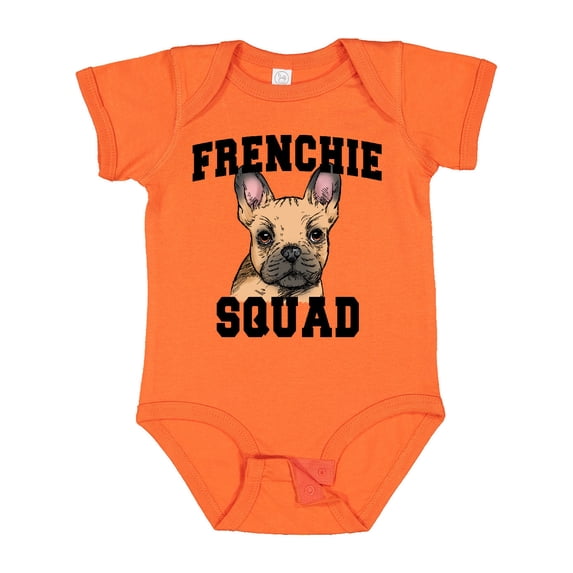 Inktastic Cute French Bulldog Frenchie Squad Boys or Girls Baby Bodysuit
