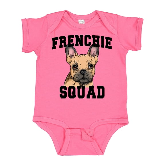 Inktastic Cute French Bulldog Frenchie Squad Boys or Girls Baby Bodysuit