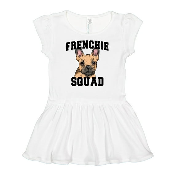 Inktastic Cute French Bulldog Frenchie Squad Girls Baby Dress