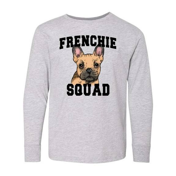 Inktastic Cute French Bulldog Frenchie Squad Long Sleeve Youth T-Shirt