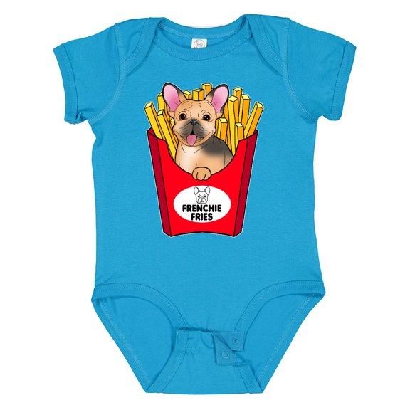 Inktastic Cute Frenchie in French Fries Boys or Girls Baby Bodysuit