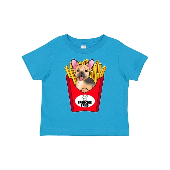 Inktastic Cute Frenchie in French Fries Boys or Girls Toddler T-Shirt