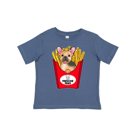 Inktastic Cute Frenchie in French Fries Boys or Girls Toddler T-Shirt