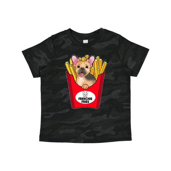 Inktastic Cute Frenchie in French Fries Boys or Girls Toddler T-Shirt