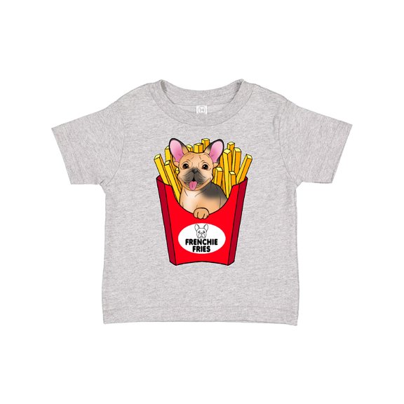 Inktastic Cute Frenchie in French Fries Boys or Girls Toddler T-Shirt