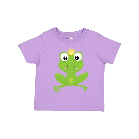 Inktastic Cute Frog, Green Frog, Crown, Frog Prince Boys or Girls Toddler T-Shirt