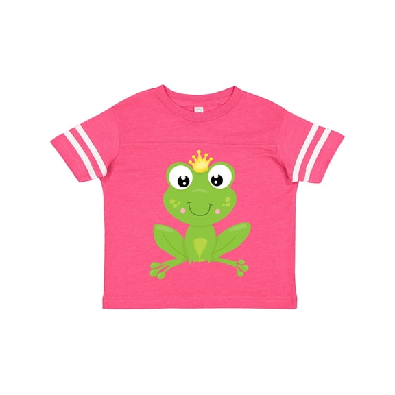 Inktastic Cute Frog, Green Frog, Crown, Frog Prince Boys or Girls Toddler T-Shirt