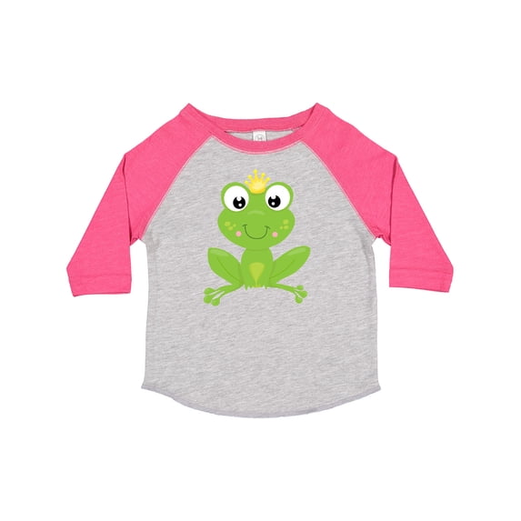 Inktastic Cute Frog, Green Frog, Crown, Frog Prince Boys or Girls Toddler T-Shirt
