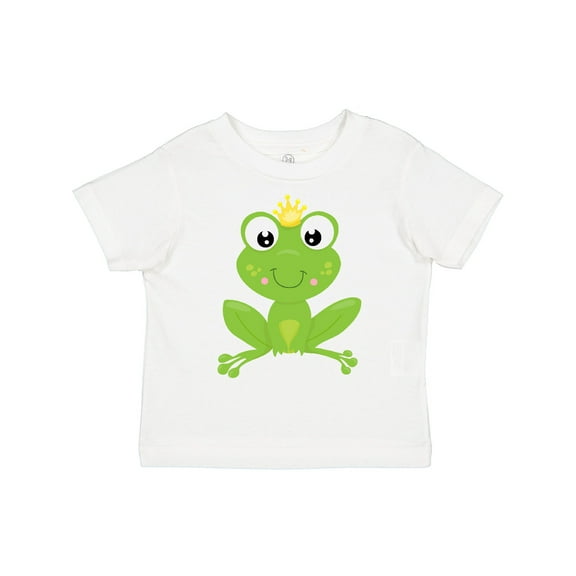 Inktastic Cute Frog, Green Frog, Crown, Frog Prince Boys or Girls Toddler T-Shirt