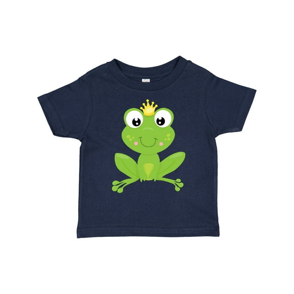 Inktastic Cute Frog, Green Frog, Crown, Frog Prince Boys or Girls Toddler T-Shirt