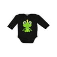 thumbnail image 1 of Inktastic Cute Frog, Green Frog, Frog Prince, Crown Boys or Girls Long Sleeve Baby Bodysuit, 1 of 5