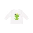 thumbnail image 1 of Inktastic Cute Frog, Green Frog, Frog Prince, Crown Boys or Girls Long Sleeve Toddler T-Shirt, 1 of 5