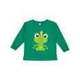 thumbnail image 1 of Inktastic Cute Frog, Green Frog, Frog Prince, Crown Boys or Girls Long Sleeve Toddler T-Shirt, 1 of 5