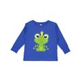 thumbnail image 1 of Inktastic Cute Frog, Green Frog, Frog Prince, Crown Boys or Girls Long Sleeve Toddler T-Shirt, 1 of 5
