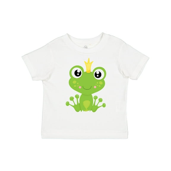 Inktastic Cute Frog, Green Frog, Frog Prince, Crown Boys or Girls Toddler T-Shirt