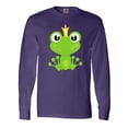 thumbnail image 1 of Inktastic Cute Frog, Green Frog, Frog Prince, Crown Long Sleeve T-Shirt, 1 of 5