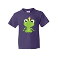 thumbnail image 1 of Inktastic Cute Frog, Green Frog, Frog Prince, Crown Youth T-Shirt, 1 of 5
