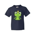 thumbnail image 1 of Inktastic Cute Frog, Green Frog, Frog Prince, Crown Youth T-Shirt, 1 of 5