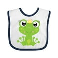 thumbnail image 1 of Inktastic Cute Frog, Green Frog, Frog Princess, Crown Girls Baby Bib, 1 of 4