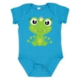 thumbnail image 1 of Inktastic Cute Frog, Green Frog, Frog Princess, Crown Girls Baby Bodysuit, 1 of 5