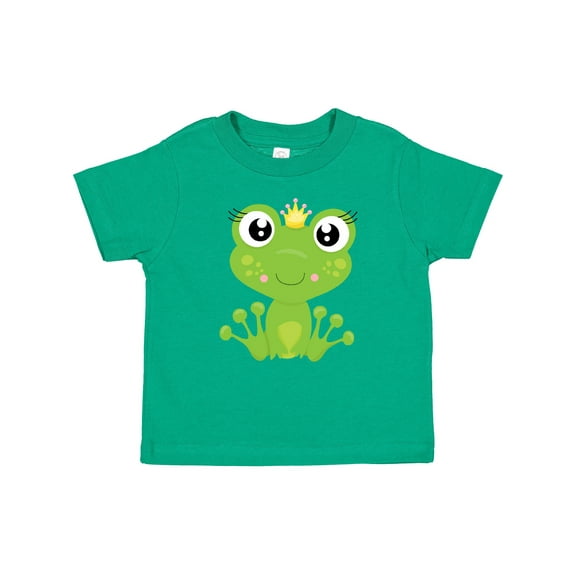 Inktastic Cute Frog, Green Frog, Frog Princess, Crown Girls Baby T-Shirt