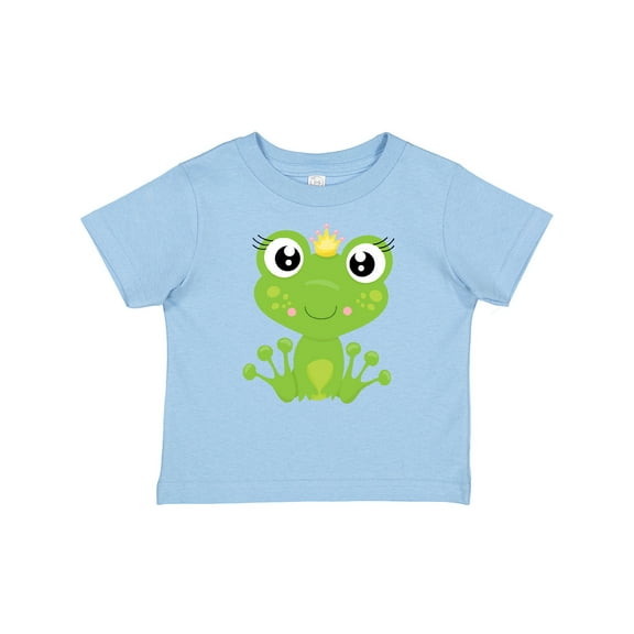 Inktastic Cute Frog, Green Frog, Frog Princess, Crown Girls Baby T-Shirt