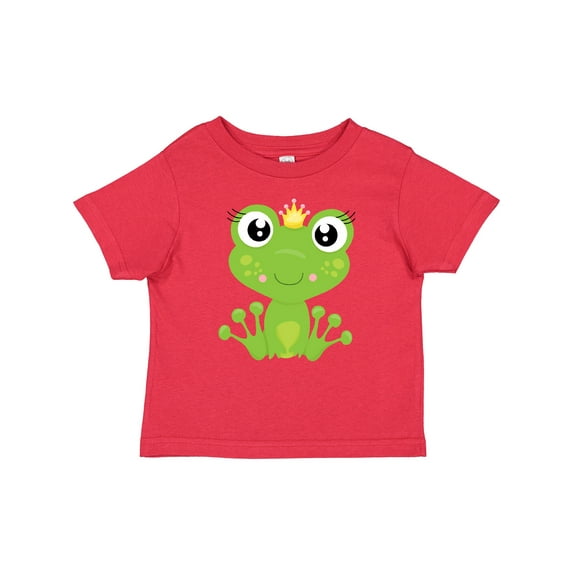 Inktastic Cute Frog, Green Frog, Frog Princess, Crown Girls Baby T-Shirt