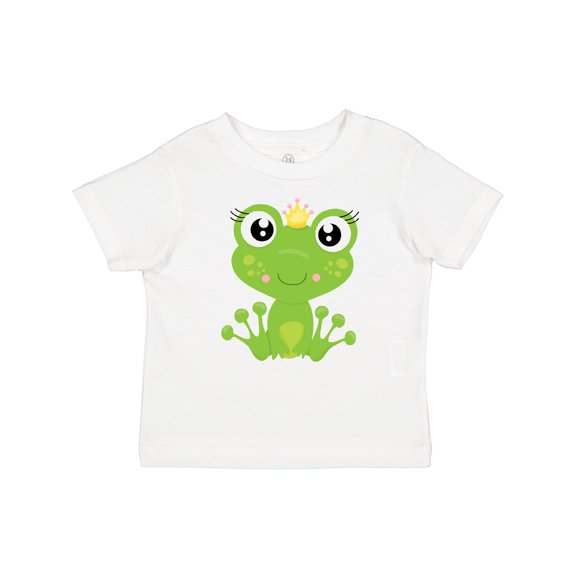 Inktastic Cute Frog, Green Frog, Frog Princess, Crown Girls Baby T-Shirt