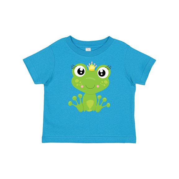Inktastic Cute Frog, Green Frog, Frog Princess, Crown Girls Baby T-Shirt