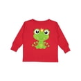 thumbnail image 1 of Inktastic Cute Frog, Green Frog, Frog Princess, Crown Girls Long Sleeve Toddler T-Shirt, 1 of 5