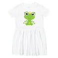 thumbnail image 1 of Inktastic Cute Frog, Green Frog, Frog Princess, Crown Girls Toddler Dress, 1 of 5