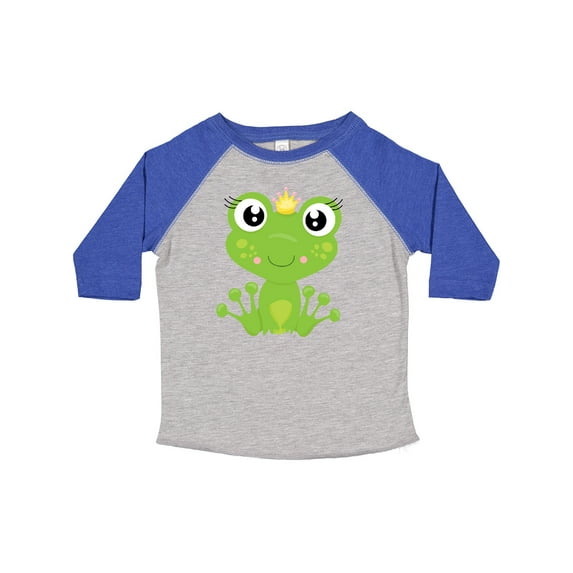 Inktastic Cute Frog, Green Frog, Frog Princess, Crown Girls Toddler T-Shirt