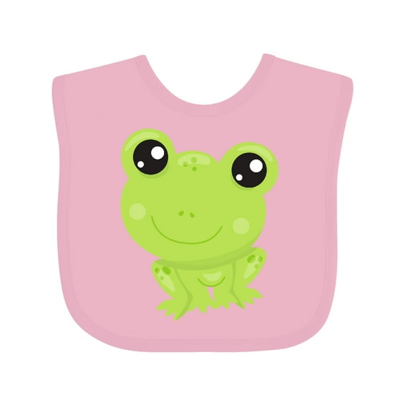Inktastic Cute Frog, Little Frog, Baby Frog, Green Frog Boys or Girls Baby Bib
