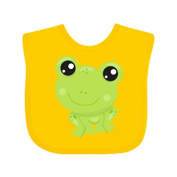 Inktastic Cute Frog, Little Frog, Baby Frog, Green Frog Boys or Girls Baby Bib