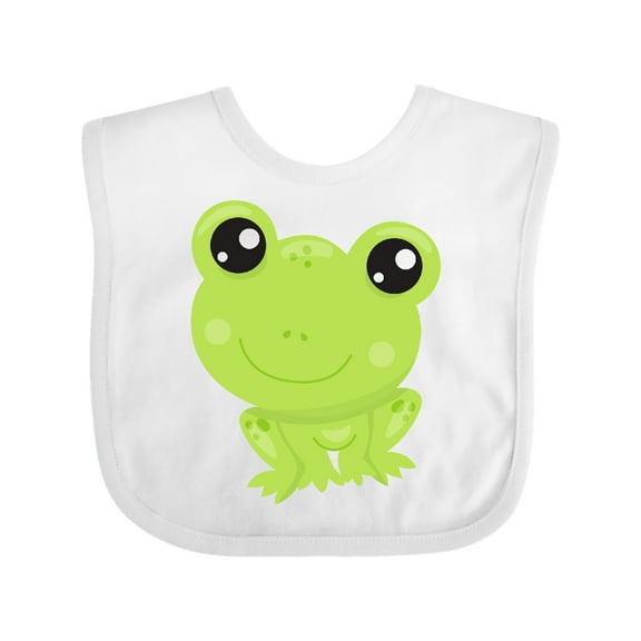 Inktastic Cute Frog, Little Frog, Baby Frog, Green Frog Boys or Girls Baby Bib