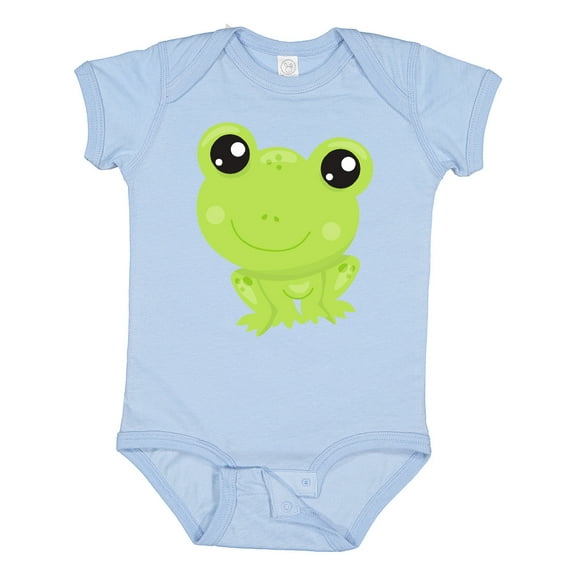 Inktastic Cute Frog, Little Frog, Baby Frog, Green Frog Boys or Girls Baby Bodysuit