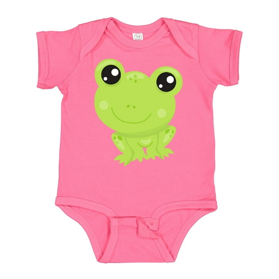 Inktastic Cute Frog, Little Frog, Baby Frog, Green Frog Boys or Girls Baby Bodysuit