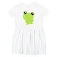 thumbnail image 1 of Inktastic Cute Frog, Little Frog, Baby Frog, Green Frog Girls Toddler Dress, 1 of 5