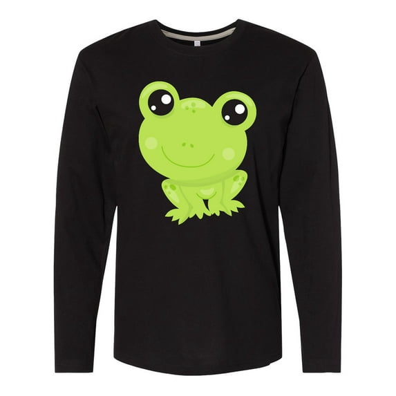 Inktastic Cute Frog, Little Frog, Baby Frog, Green Frog Long Sleeve T-Shirt