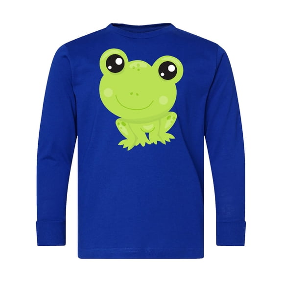 Inktastic Cute Frog, Little Frog, Baby Frog, Green Frog Long Sleeve Youth T-Shirt