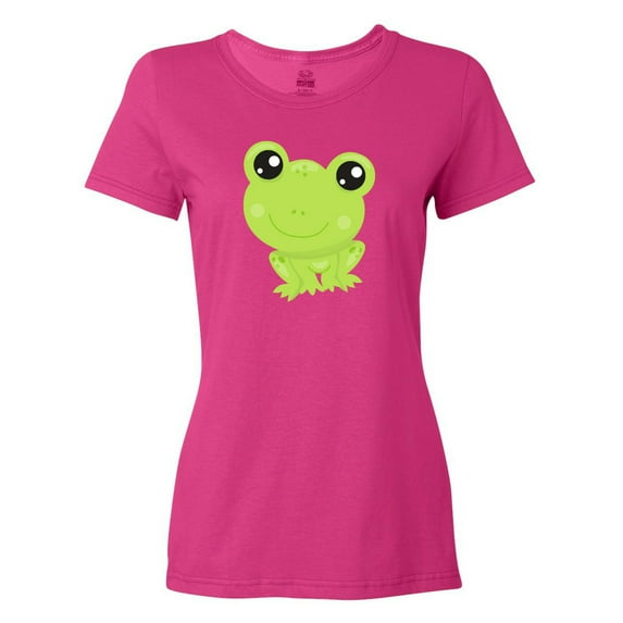 Inktastic Cute Frog, Little Frog, Baby Frog, Green Frog Women's T-Shirt