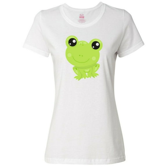 Inktastic Cute Frog, Little Frog, Baby Frog, Green Frog Women's T-Shirt