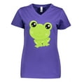 thumbnail image 1 of Inktastic Cute Frog, Little Frog, Baby Frog, Green Frog Women's V-Neck T-Shirt, 1 of 5