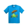 thumbnail image 1 of Inktastic Cute Frog and Mushroom Umbrella Youth T-Shirt, 1 of 5