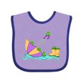 thumbnail image 1 of Inktastic Cute Frogs in a Umbrella with Boots Boys or Girls Baby Bib, 1 of 4