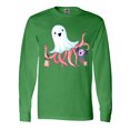 thumbnail image 1 of Inktastic Cute Ghost Octopus Trick or Treating with Bat Long Sleeve T-Shirt, 1 of 5