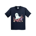 thumbnail image 1 of Inktastic Cute Ghost Octopus Trick or Treating with Bat Youth T-Shirt, 1 of 5