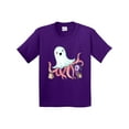 thumbnail image 1 of Inktastic Cute Ghost Octopus Trick or Treating with Bat Youth T-Shirt, 1 of 5