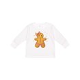 thumbnail image 1 of Inktastic Cute Gingerbread Girl with Pink Bow Christmas Boys or Girls Long Sleeve Toddler T-Shirt, 1 of 5